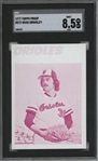 1977 Topps #572 Ross Grimsley 9 card progressive proof.